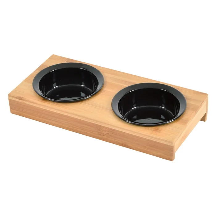 Bambusový set misek pro psa 12 cm Love Story