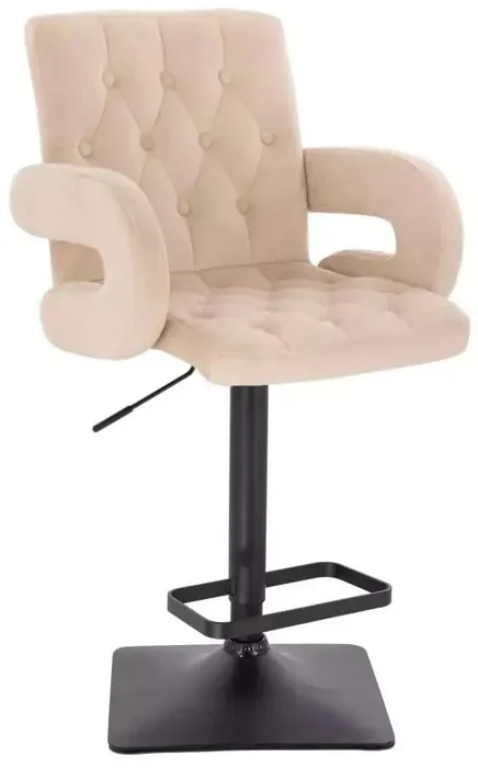 Barová židle Boston Velur s černou základnou