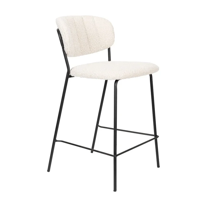 Barové židle Jolien 2 kusy, výška 89 cm, bílé