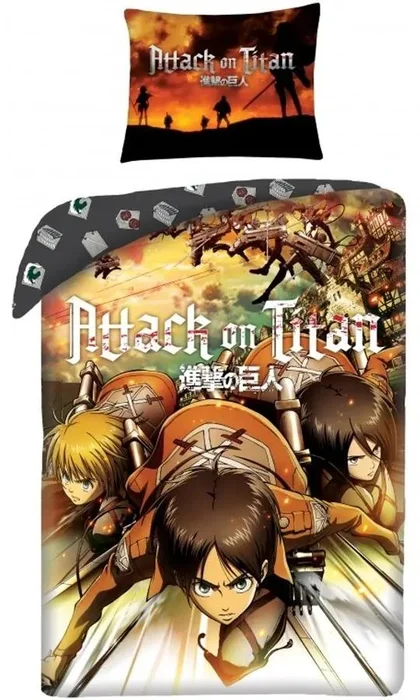 Bavlněné povlečení Attack on Titan 140x200/70x90