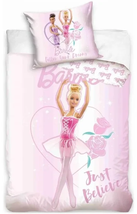 Bavlněné povlečení Barbie baletka 70x90/140x200
