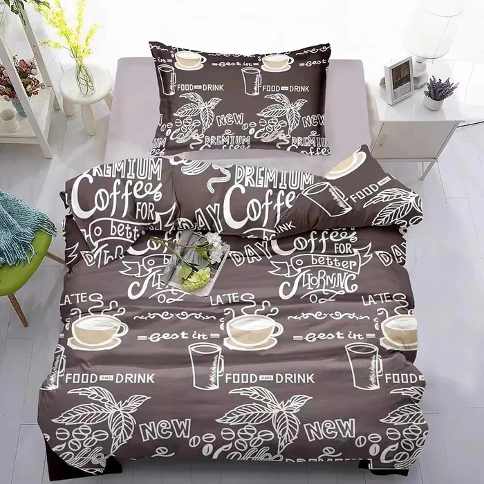 Bavlněné povlečení Coffee Hnědé a Bílé