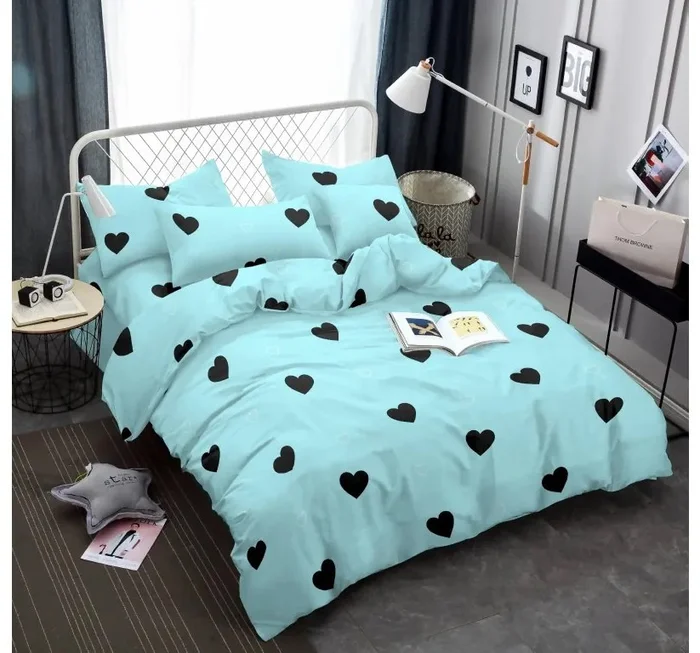 Bavlněné povlečení Corazon modré 70x90/140x200 cm