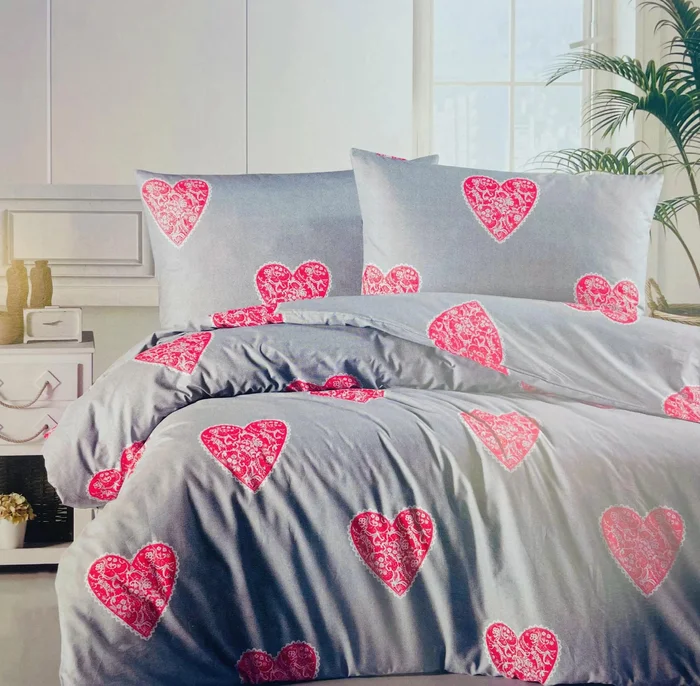 Bavlněné povlečení Love červené TiaHome