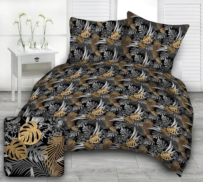 Bavlněné povlečení Palmarínu Gold TiaHome 2dílné set