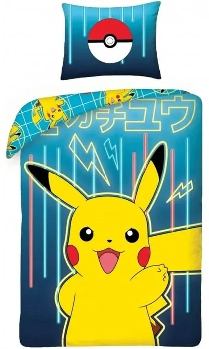 Bavlněné povlečení Pokémon Pikachu 70x90/140x200