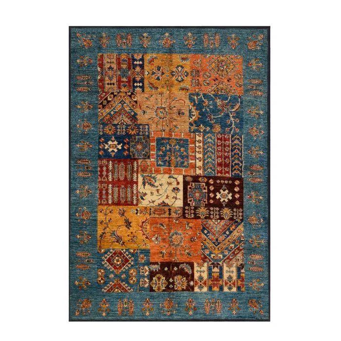 Bavlněný koberec 80 × 150 cm, nízký vlas, vícebarevný
