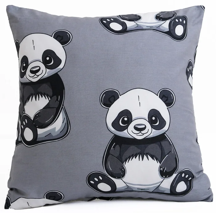 Bavlněný povlak na polštářek Panda 40x40 cm