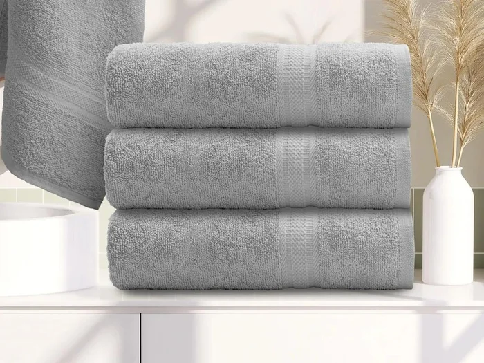 Bavlněný ručník 50x100 cm světle šedý