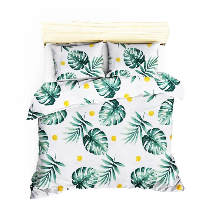 Bavlněný set přehozu a povlaků Jungle 200x220 cm