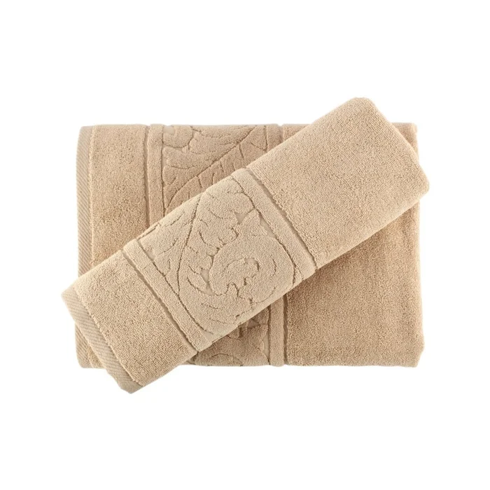 Bavlněný set ručníku a osušky Foutastic Beige