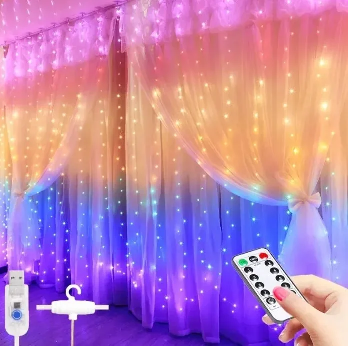 BERGE LED světelný závěs 3x2,8 m multicolor