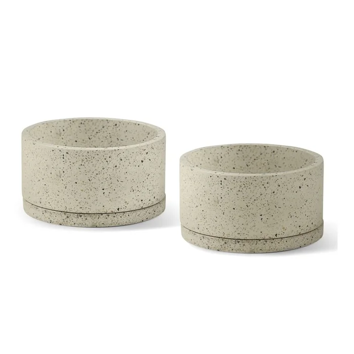 Betonové květináče 2 ks ø 30 cm Terrazzo