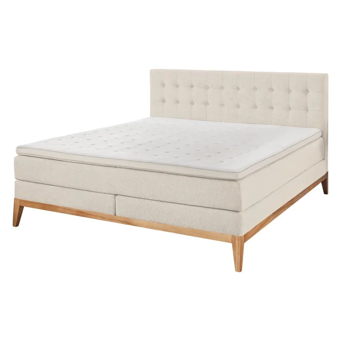 Béžová boxspring postel 180x200 cm Westwood Rojaplast