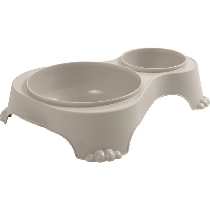 Béžová plastová miska s víkem pro zvířata Sally