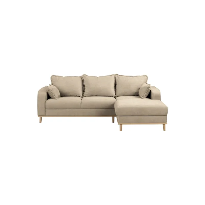 Béžová rohová pohovka Beata s pravým rohem