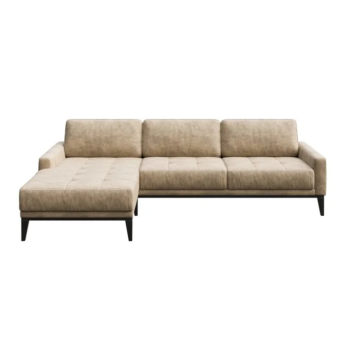 Béžová rohová pohovka MESONICA Musso Tufted levá