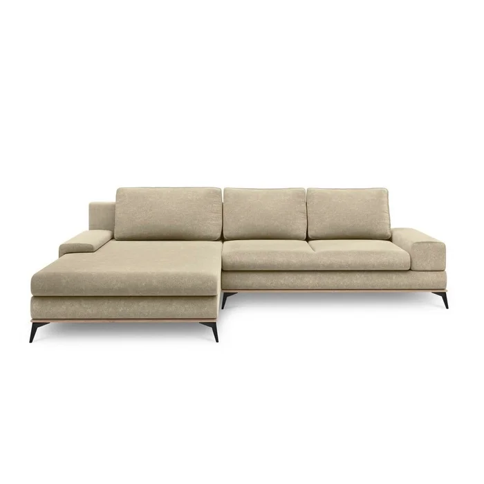 Béžová rozkládací rohová pohovka Windsor & Co Sofas Planet, levý roh
