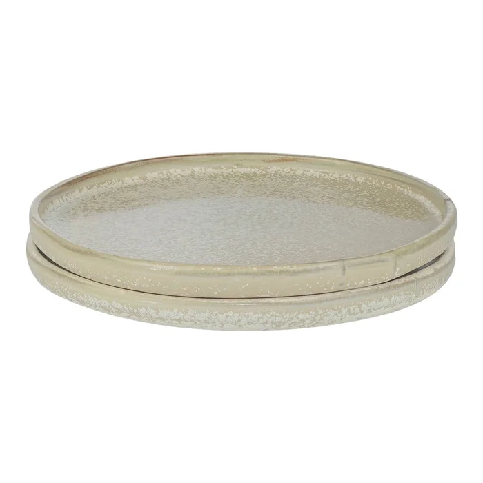 Béžové kameninové talíře 2 ks 20 cm Sand Grain