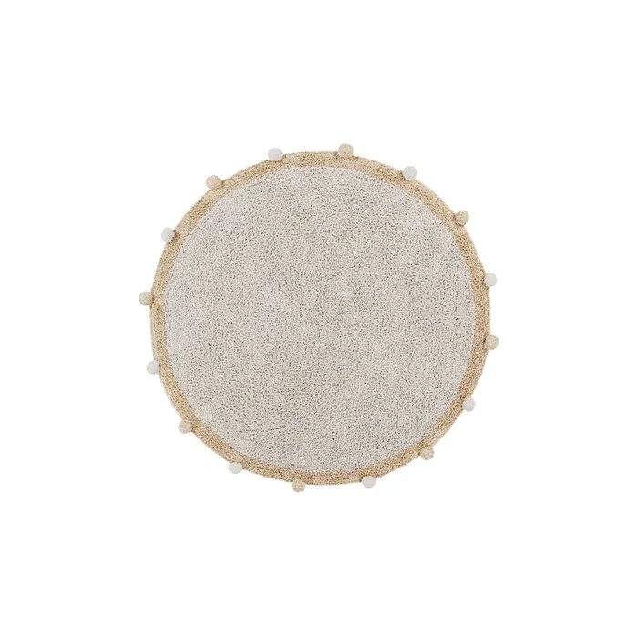 Béžový dětský bavlněný koberec Bubbly Honey 120 cm