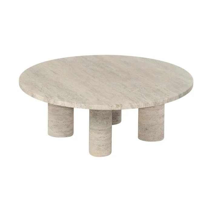Béžový kamenný konferenční stolek Volos 75 cm Blomus