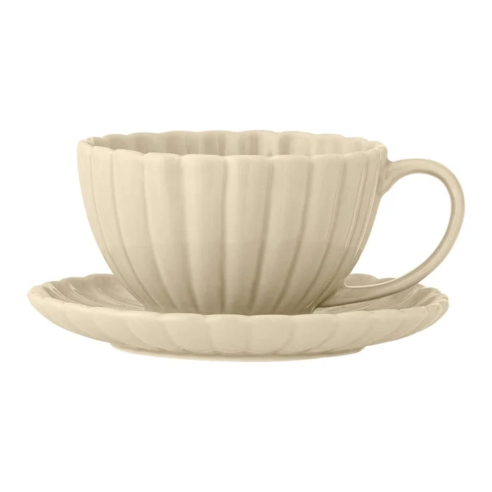 Béžový keramický šálek na cappuccino 220 ml