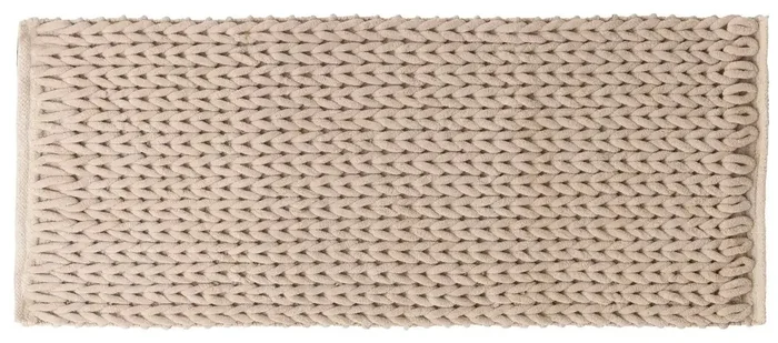 Béžový pletený koberec THICKO 50x120 cm