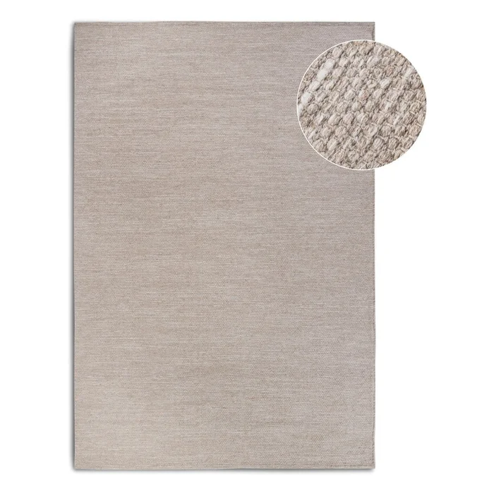 Béžový ručně tkaný koberec 60x90 cm