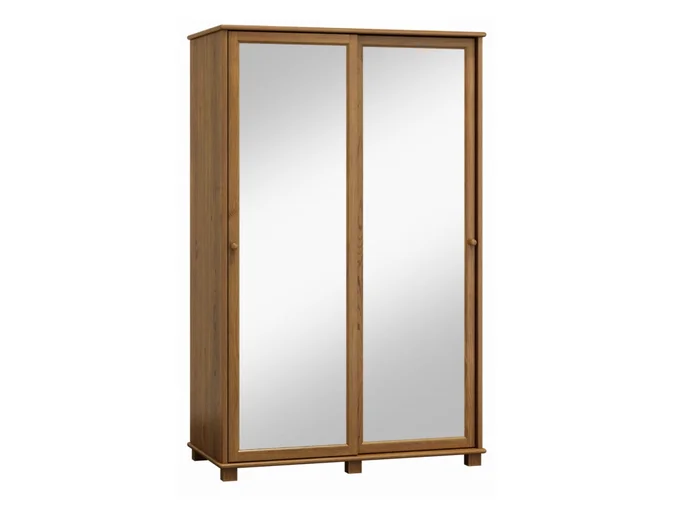 BHAGIRA 2D šatní skříň, 133 cm, borovice, odstín dub