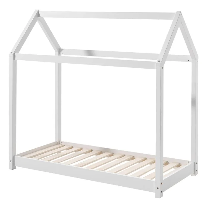 Bílá dětská domečková postel Vipack Cabane 70x140 cm