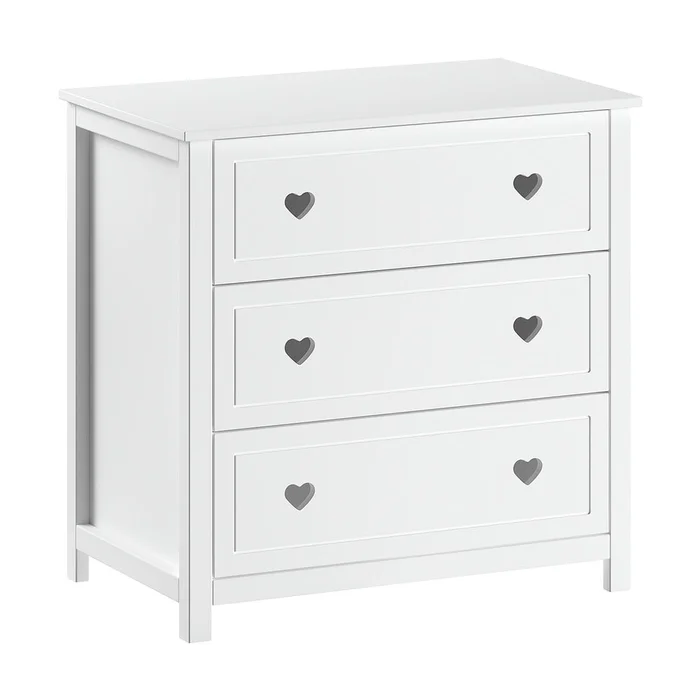 Bílá dětská komoda Amori 90x89x57 cm