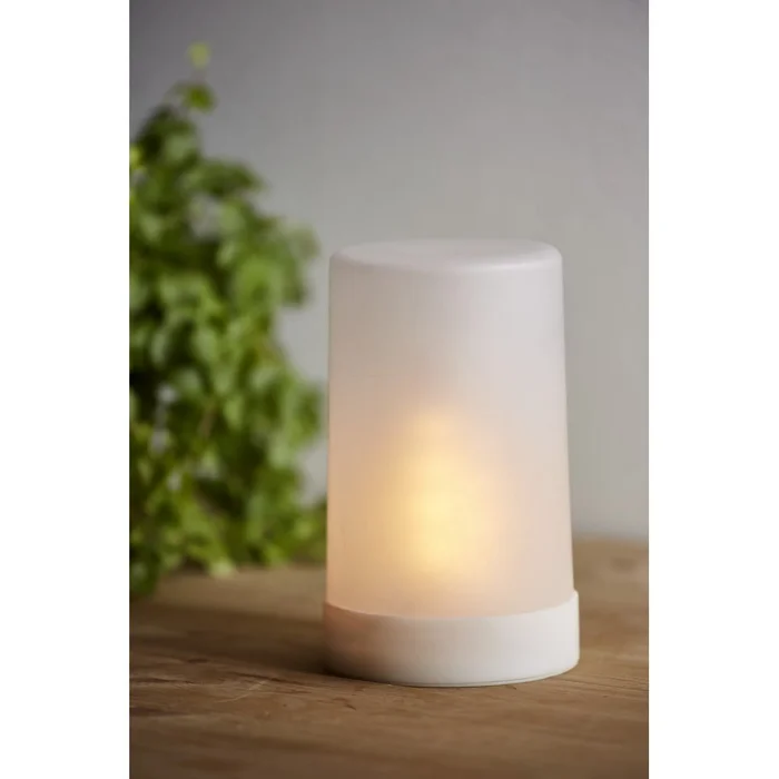 Bílá LED dekorace Star Trading Flame Candle