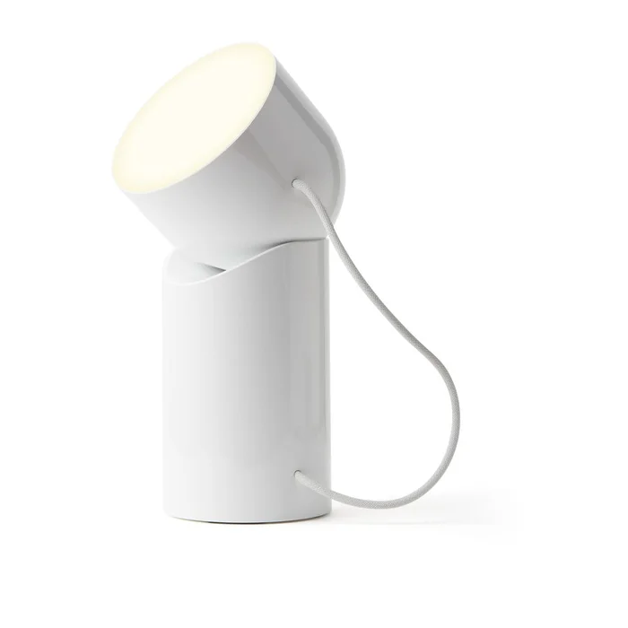 Bílá LED stolní lampa Orbe Lexon