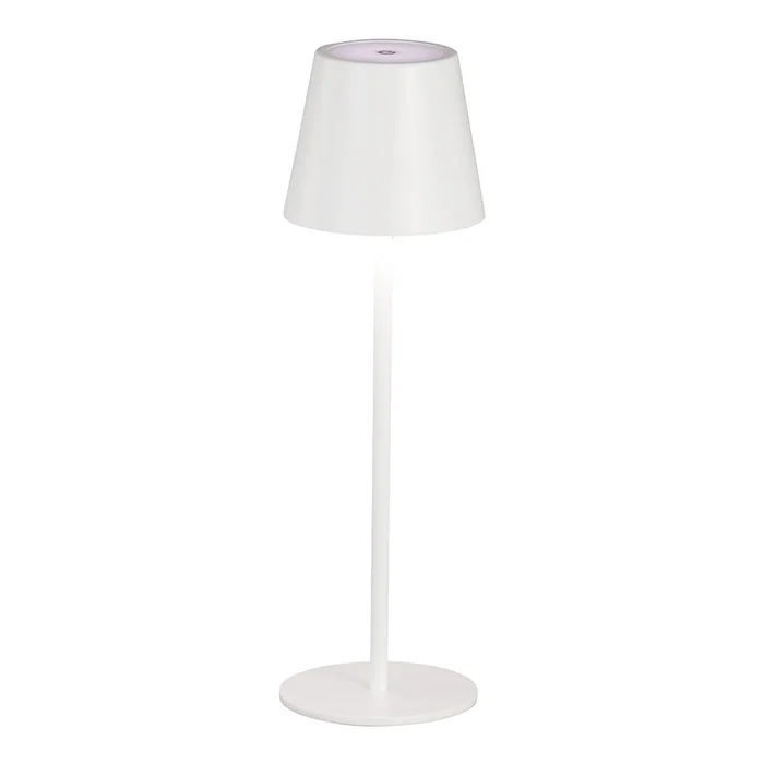Bílá LED stolní lampa s kovovým stínidlem Viletto