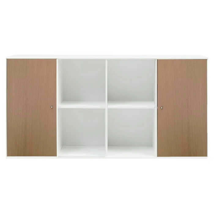 Bílá nástěnná komoda Hammel Mistral Kubus 136x69 cm