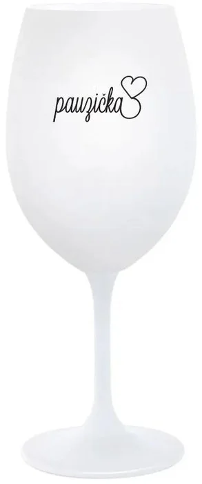 Bílá sklenice na víno PAUZIČKA 350 ml