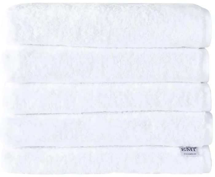 Bílé bavlněné osušky sada 5 ks 70x140 cm