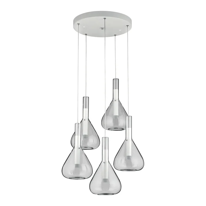 Bílé LED závěsné svítidlo Cipera CINQUE 55 cm