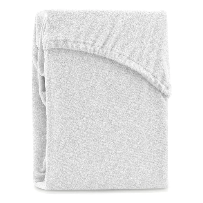 Bílé napínací froté prostěradlo 180x200 cm Ruby