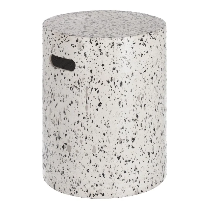 Bílý betonový odkládací stolek Kave Home Jenell, 35 cm