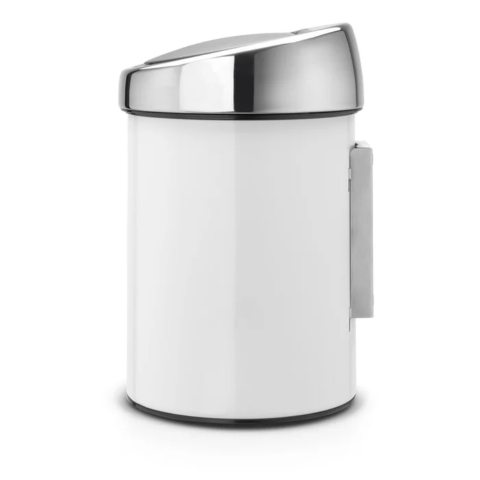 Bílý dotykový ocelový odpadkový koš 3 l Touch Bin Brabantia
