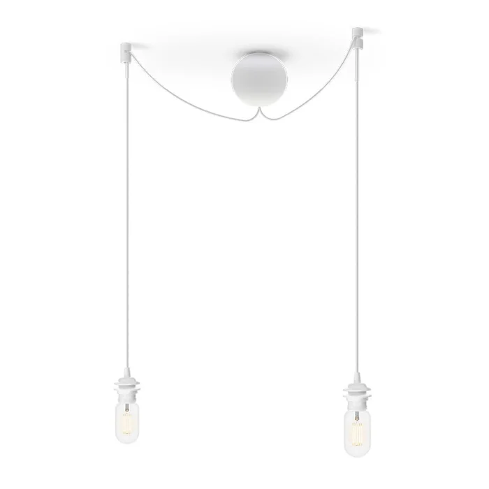 Bílý dvojitý závěsný kabel UMAGE Cannonball