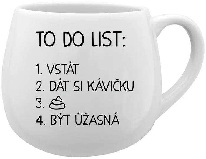 Bílý keramický hrnek 300 ml Být úžasná