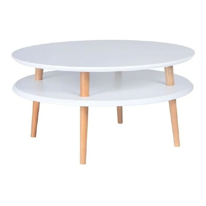 Bílý konferenční stolek Ragaba UFO Ø 70 cm