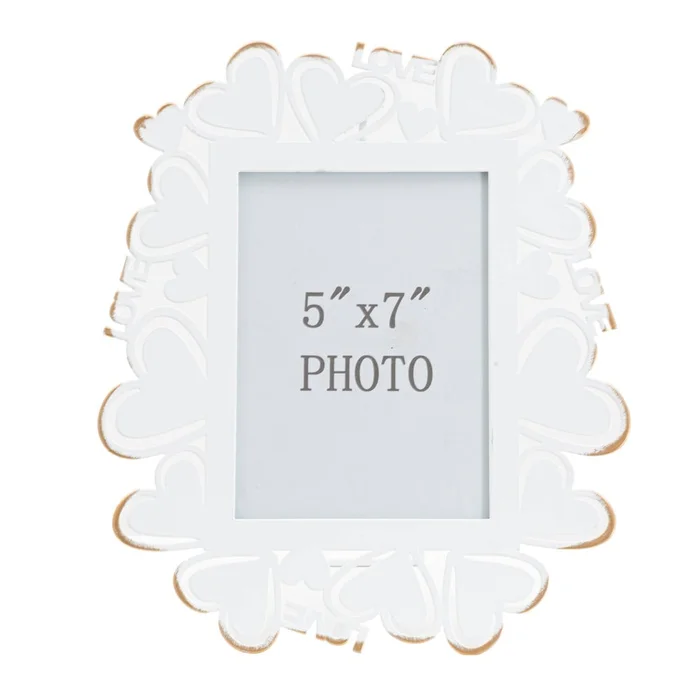 Bílý kovový fotorámeček Mauro Ferretti 25x27,7 cm