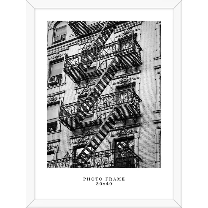 Bílý nástěnný rám Styler Floryda 33x43 cm