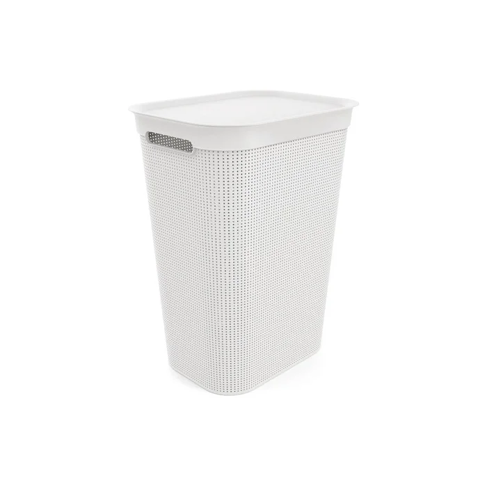 Bílý plastový koš na prádlo 50 l Brisen