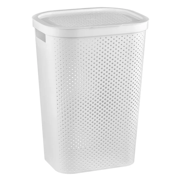 Bílý plastový koš na prádlo 60 l Infinity Curver