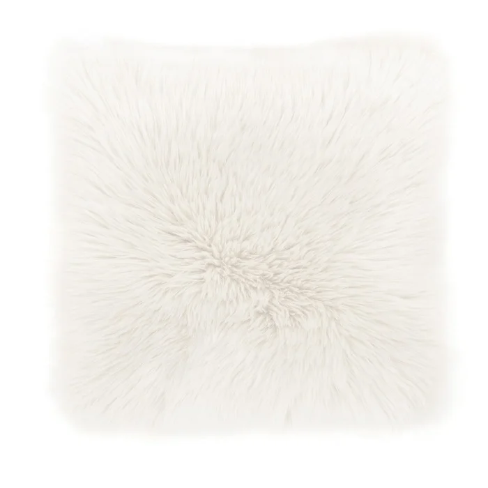 Bílý polštář Tiseco Sheepskin 45x45 cm
