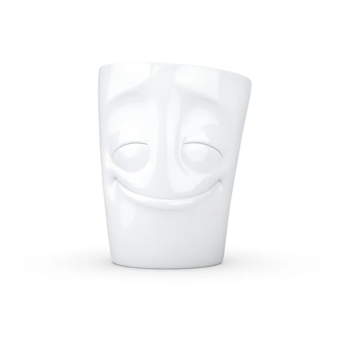 Bílý porcelánový hrnek s ouškem 350 ml
